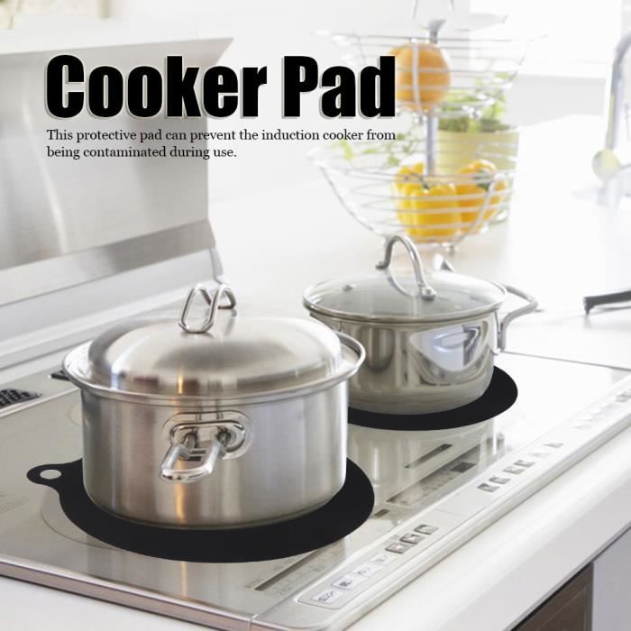 Tapis de protection pour cuisinière à induction en silicone à usage domestique coussin isolant thermique rond 22cm