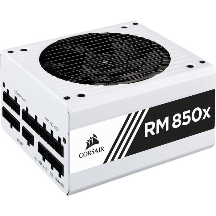 CORSAIR Alimentation RM850X Blanc entièrement modulaire 850 watts certifiée 80 PLUS® Gold - (CP-9020188-EU)