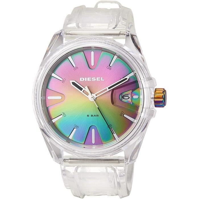 Montre Diesel MS9 DZ1926 en polyuréthane transparent