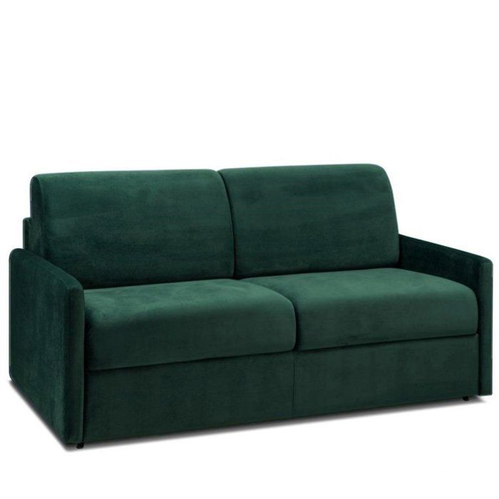 Canapé convertible express VELVET 140 cm matelas 16 cm velours vert vert Velours Inside75