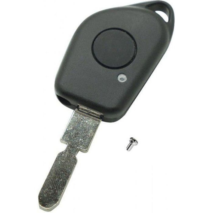 Coque Clé Plip Télécommande pour Peugeot 106 205 206 306 405 406 408 4006 607 1 Bouton avec Vis
