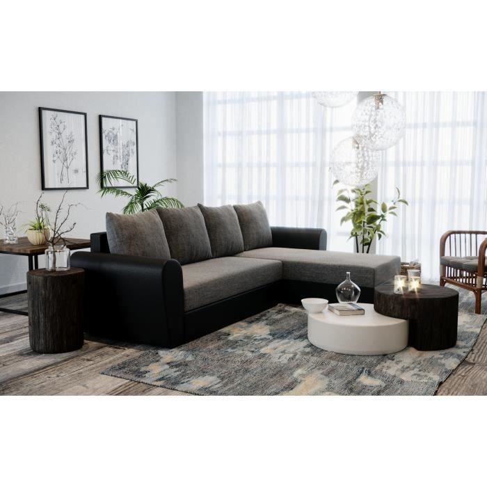 Canapé d'angle convertible et reversible OHIO