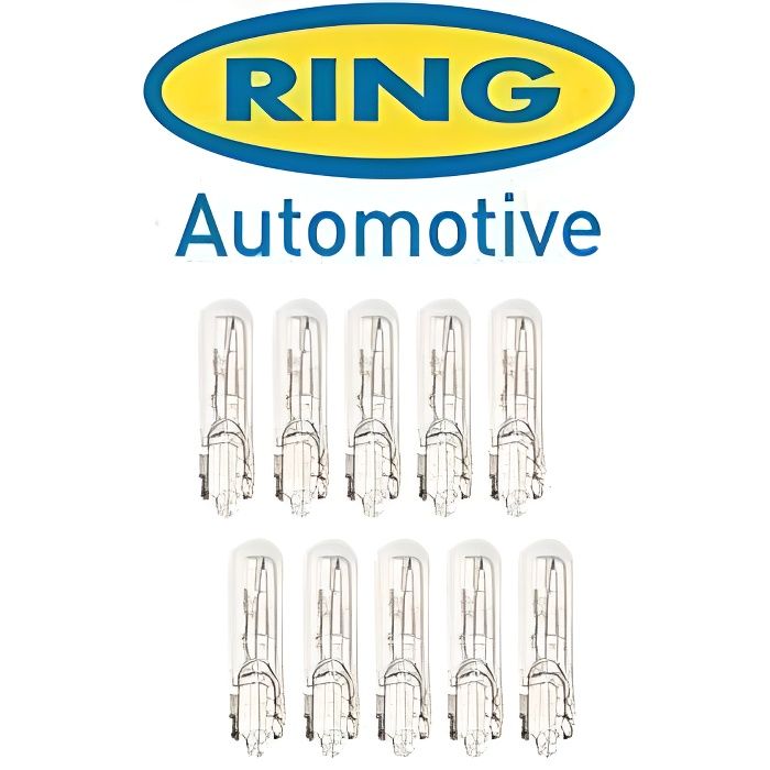 10 Ampoules T5 - 12V 1.2W W2x4.6d - Wedgebase