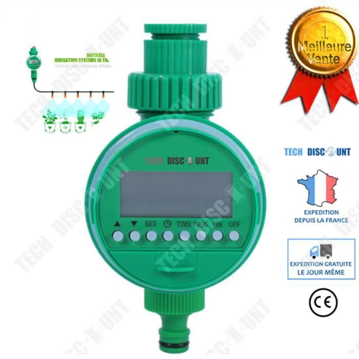 TD® Programmateur arrosage électrique journalier prise digital 12V hebdomadaire timing intelligent minuterie contrôleur jardin