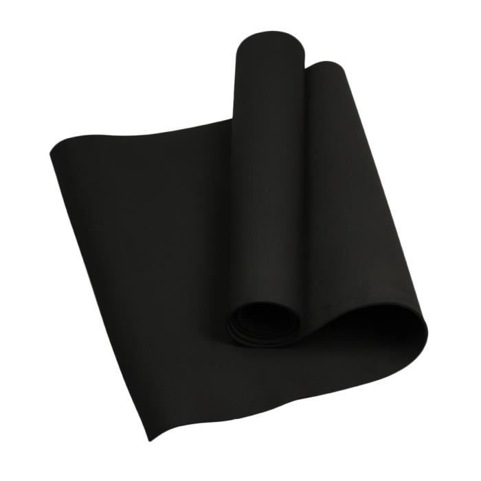 Rameng Tapis de Yoga Antidérapant Yoga Mat Pilates Fitness Sport Gym Noir