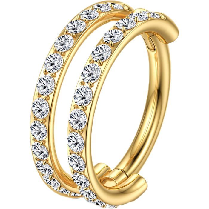 Piercing Helix In Acciaio Chirurgico Per Orecchio: 15 Pezzi, Colori Oro E Argento, Per Trago E Cartilagine, Con Chiusura A Clip