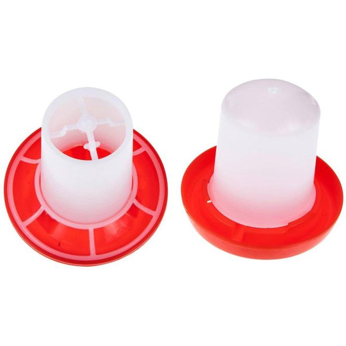 Comparer les prix de Ensemble 2 pièce - Mangeoire et abreuvoir pour poules - Seau dalimentation avec poignée - Distributeur daliments robuste