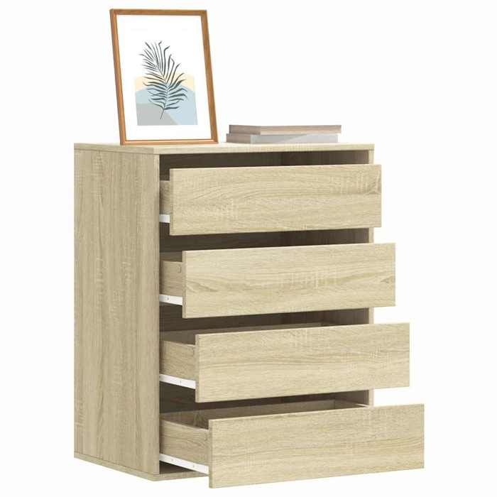 Commode dangle - vidaXL - Chêne Sonoma - 60x41x76 cm - Bois dingénierie - 4 tiroirs