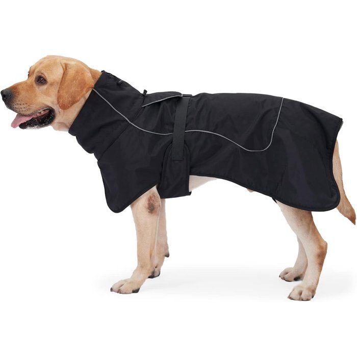 Meilleurs prix pour Manteau pour chien imperméable manteau réfléchissant pour temps froid doublure polaire douce manteau chaud pour chien (L)