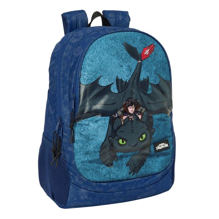 Sac à dos scolaire - safta - M665 - Bleu Foncé - 32x16x44 cm - Polyester - 2 compartiments - Bretelles réglables