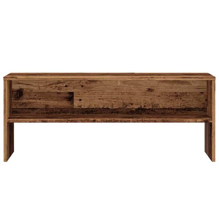 Meuble TV vieux bois - WIENS - 100x40x40 cm - Bois dingénierie - Grand espace de rangement - Facile à entretenir