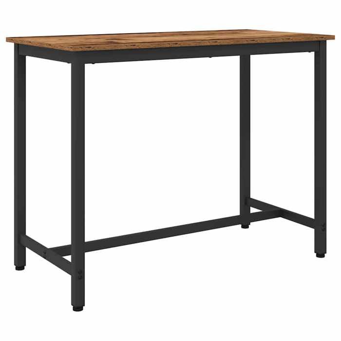 (ON SALE)Table de salle à manger / Table de repas - Contemporain - Bois ancien 100 x 50 x 765 cm Bois dingénierie et acier @FR(867