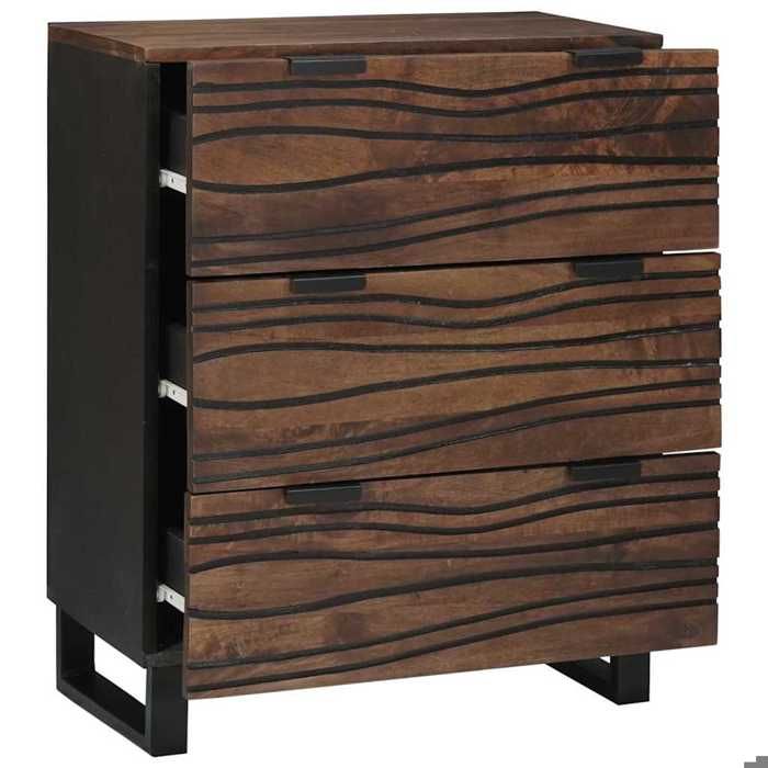 SOLDE DHIVER®Buffet de Cuisine KENNETH - Armoire Bas/Colonne/ Ensemble de buffet avec tiroir 2 pcs - Noyer 60x33 5x75cm - 663399