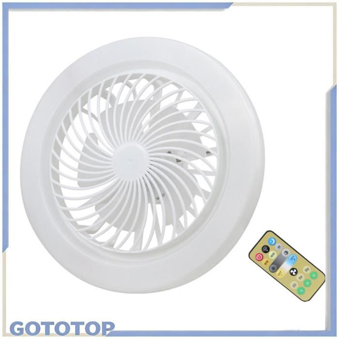 GOTOTOP Lumière de ventilateur à LED E27 petit ventilateur lampe silencieux ventilateur linge 3 couleurs de lumière