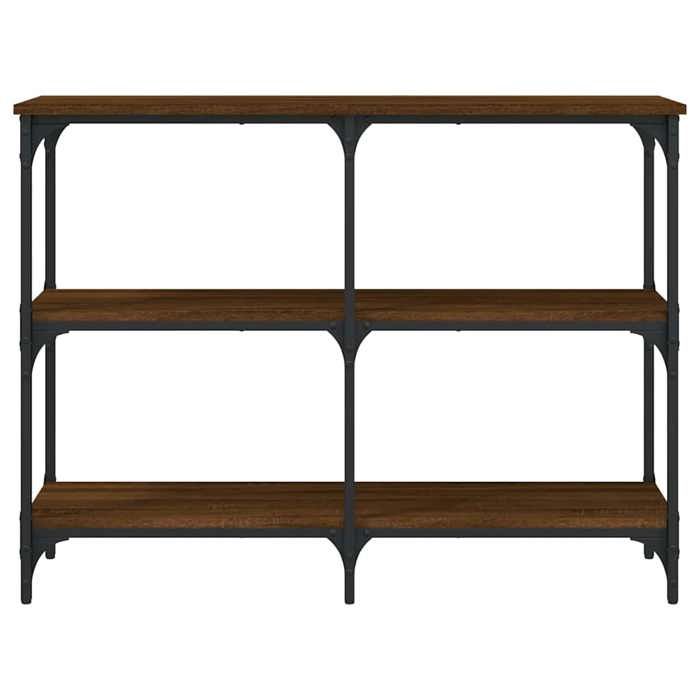 (Vente chaude)Table console - SHELD - Armoire dentrée - Pour salon - chêne marron 100x29x75cm bois dingénierie M9584678