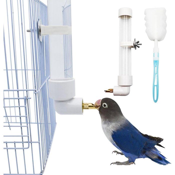 Abreuvoir automatique pour oiseaux - DEMA - Distributeur deau suspendu - Brosse de nettoyage incluse