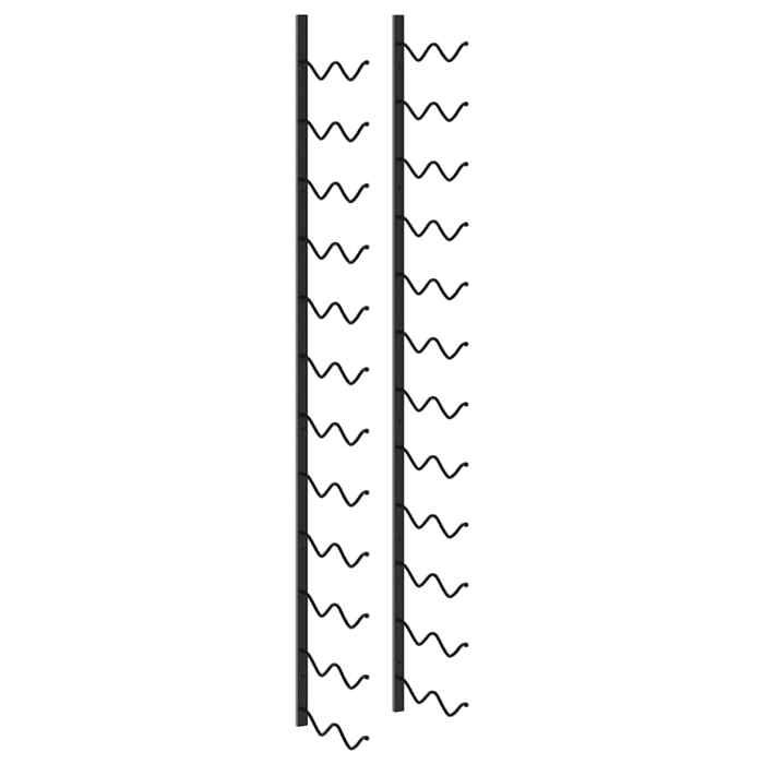 Porte-bouteille durable Casier à bouteilles 1 PC mural pour 24 bouteilles Noir Fer A9836214594