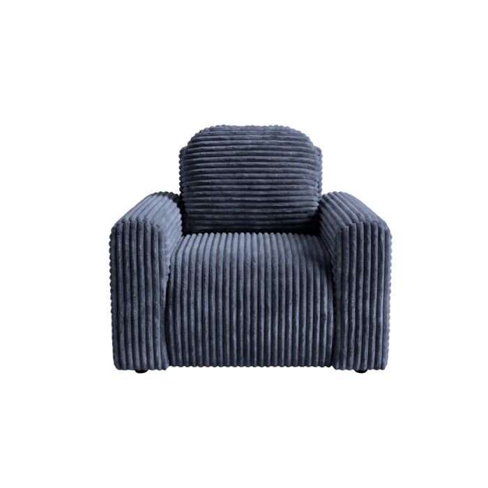 ELVIS - Fauteuil gros velours côtelé - Bleu ELVIS - Fauteuil gros velours côtelé - Bleu