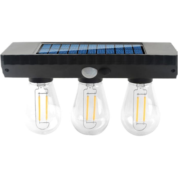 Lampes Solaires Extérieur Éclairage Solaire pour Jardin Extérieur Éclairage avec Détecteur de Mouvement pour Terrasse Clôture