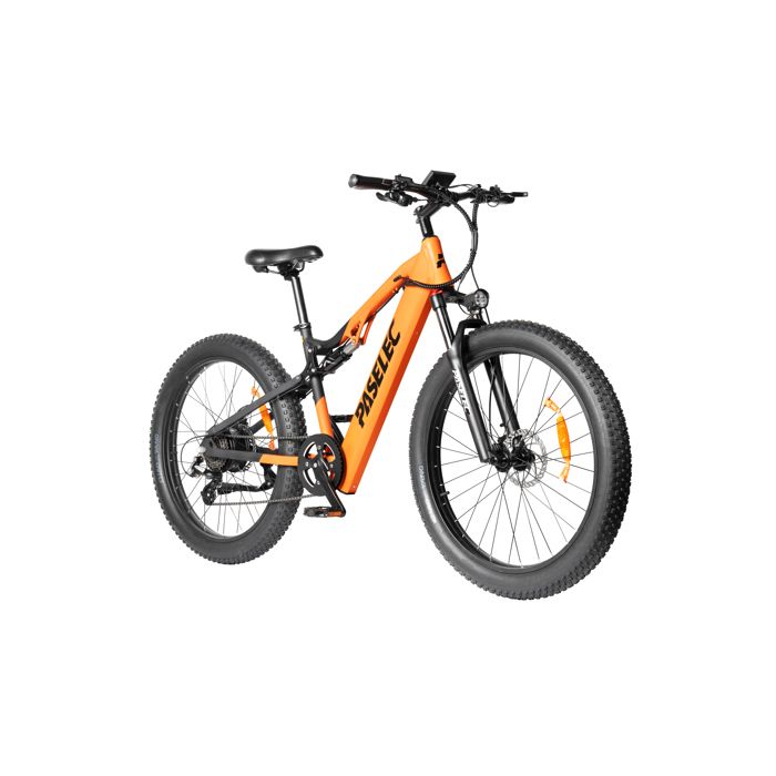 Vélo électrique Paselec GS9 27 5 pouces cadre en aluminium à suspension intégrale moteur moyeu arrière 500W batterie 48V 1