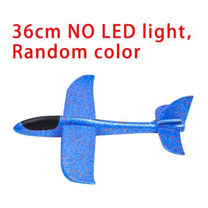 TOYANDONA Lot De 2 Avions En Mousse à LED – Planeurs 2 Modes, Lancer Main – Jouet Extérieur Résistant – Cadeau Enfant Rouge Et Bleu