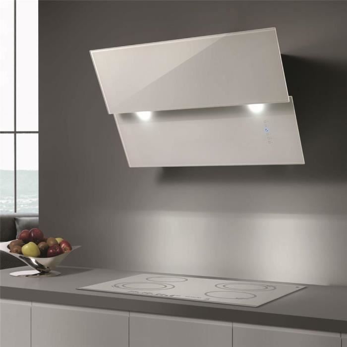 Hotte Cuisine Airone Murale Mars Verre Blanc 80 Cm Cuisissimo Achat Vente Hotte Cdiscount