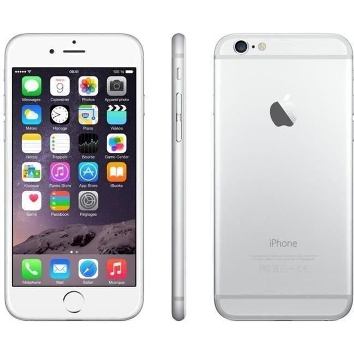 Vente Téléphone portable iPhone 6 128 Go Argent Reconditionné - Etat Correct pas cher Vente Téléphone portable iPhone 6 128 Go Argent Reconditionné - Etat Correct pas cher