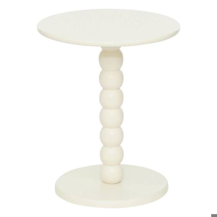 Table à café Chamlo blanc ivoire D38cm - Atmosphera Créateur dintérieur Table à café Chamlo blanc ivoire D38cm - Atmosphera Créateur dintérieur