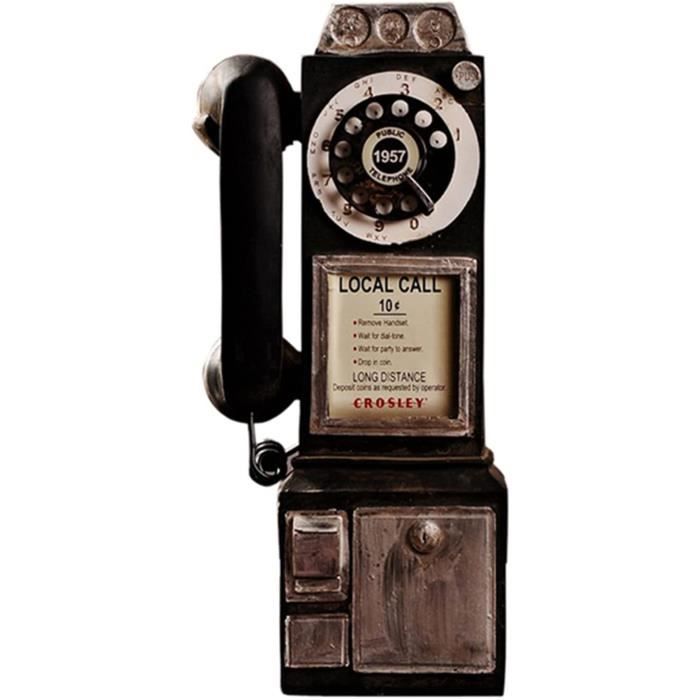 Téléphonés Fixes Filaire Rétro Fashion Lumière de Fond pour Maison/Hôtel fosa Téléphone Mural Vintage Bronze 