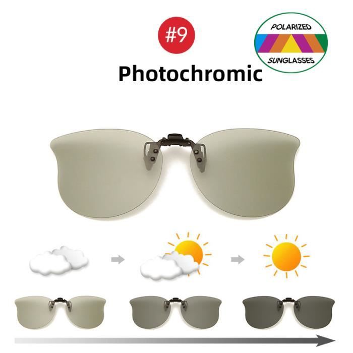 9 Photochromique Lunettes De Soleil Clip Pour Femmes P che