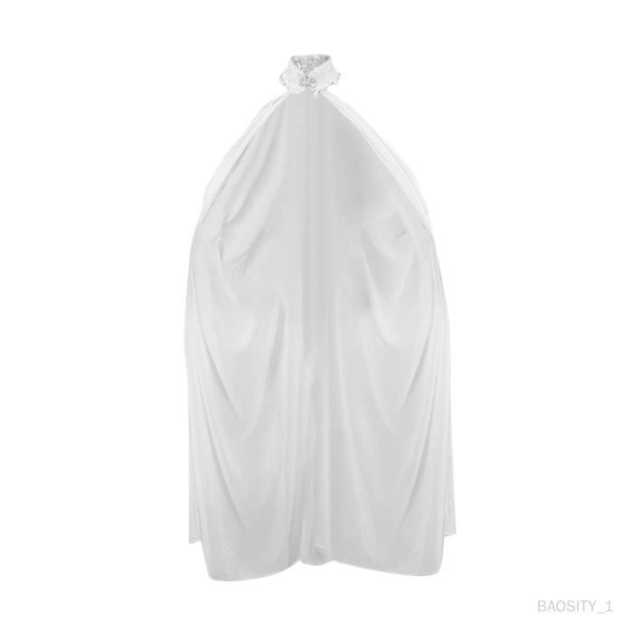 Cape en mousseline de soie pour femme sans capuche Longueur 142 cm