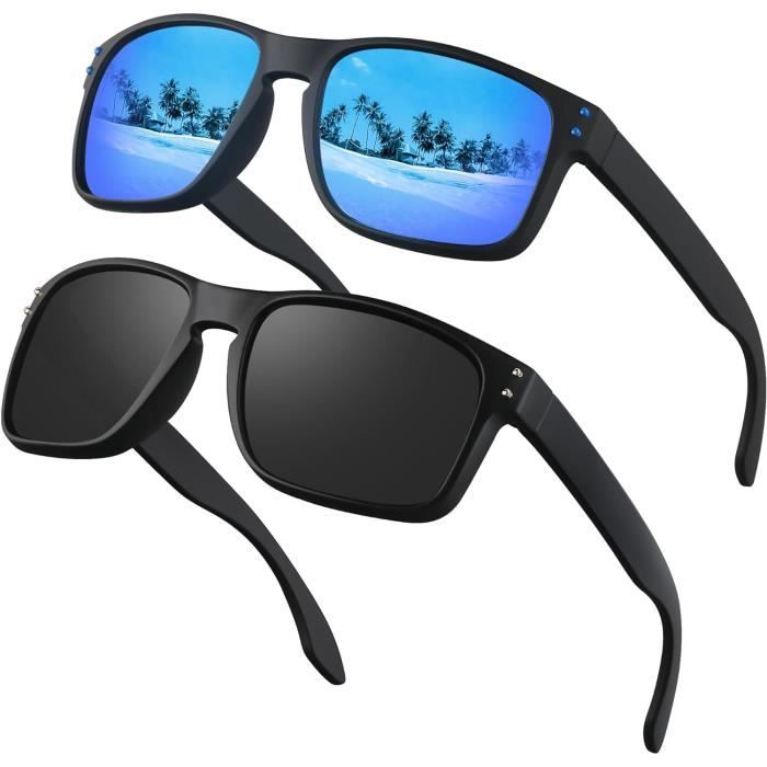 Lunettes De Soleil Homme Polarisees Lunette De Soleil Rectangulaires Lunettes Soleil Sport Classiques Conduite Peche Pour Achat Vente lunettes de soleil Cdiscount