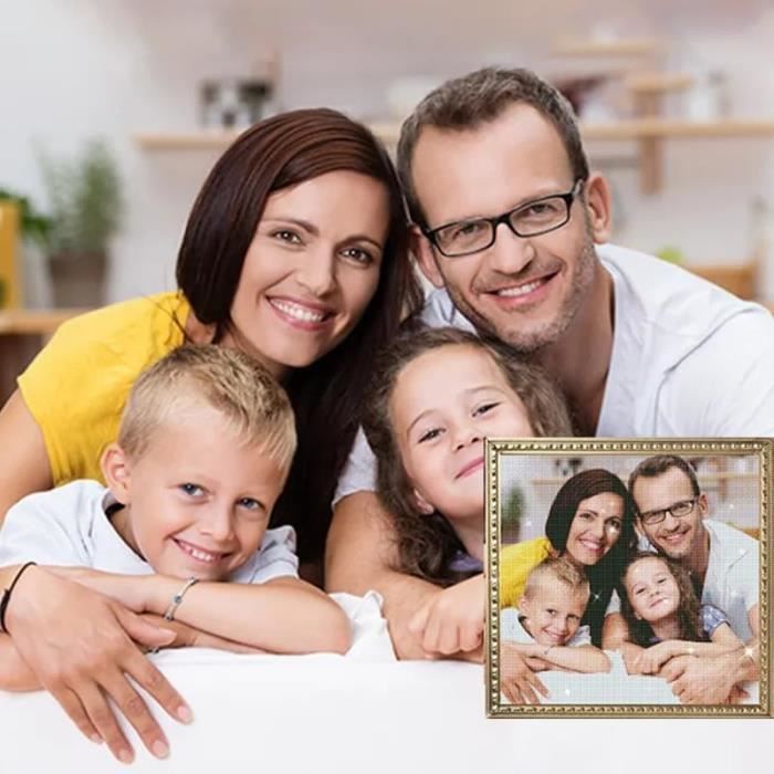 Diamond Painting Photo Personnalisée 5D DiyKit Peinture Diamant