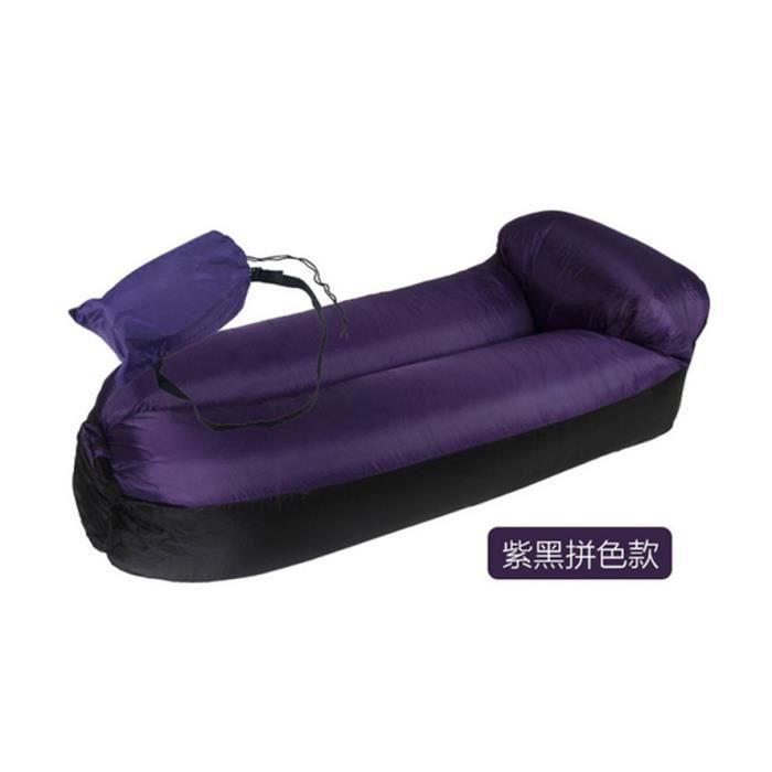 violet air gonflable rapide canape lit exterieur meubles de jardin camping impermeable paresseux sacs de couchage cdiscount jardin