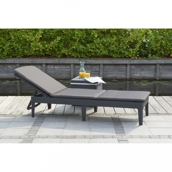 Bains De Soleil Allibert Chaise Longue Jaipur Graphite 235162