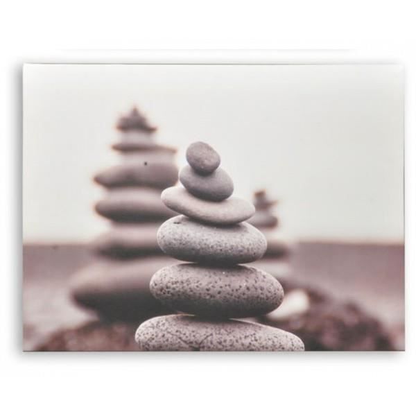Cadre Toile Galet Zen 40 X 30 Cm C Achat Vente Tableau Toile Cdiscount