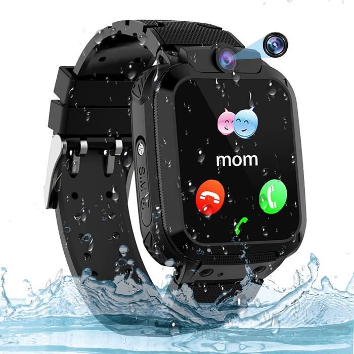 Montre Connectée Enfant Fille Garçon Montre Intelligente Enfant avec Montre GPS Enfant Tracker Réveil SOS Lampe de Poche Enfa[900]