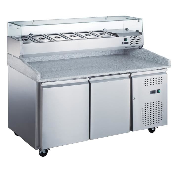 Table A Pizzas Refrigeree Avec Vitrine 2 Portes Achat Vente