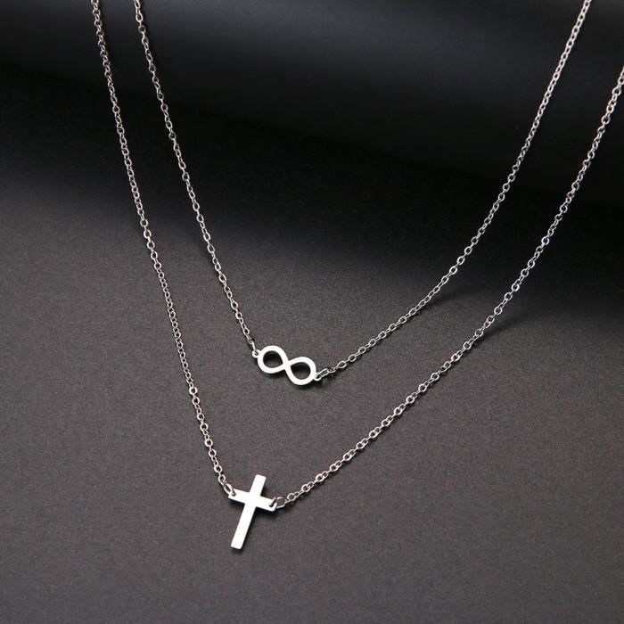 Signe Infini Pendentif Pour Homme En Argent Collier Personnalisé