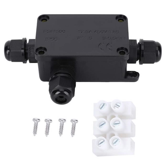 Boîte De Jonction étanche GRP – IP66, 160x75x75mm, Noire, Neuve