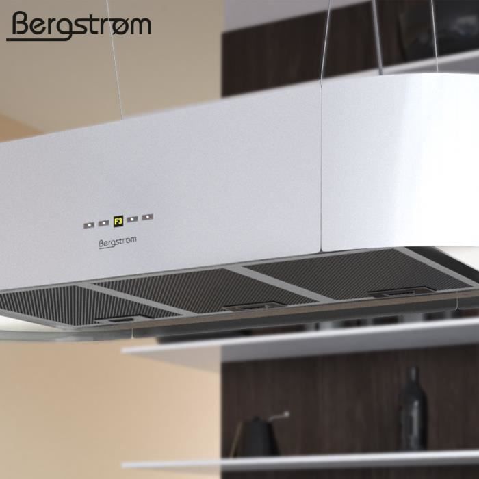 Hotte Aspirante Bergstrom Klaas En Ilot Ovale Suspension Libre Achat Vente Hotte Cdiscount