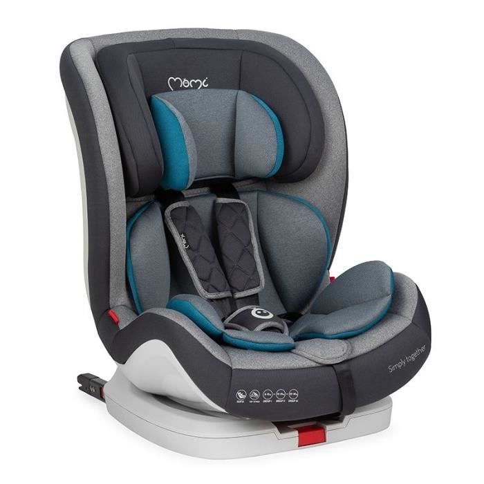 MoMi SafetyLux - Siège Auto bébé évolutif - De 0 À 36 kg - Système Isofix - Gris/bleu