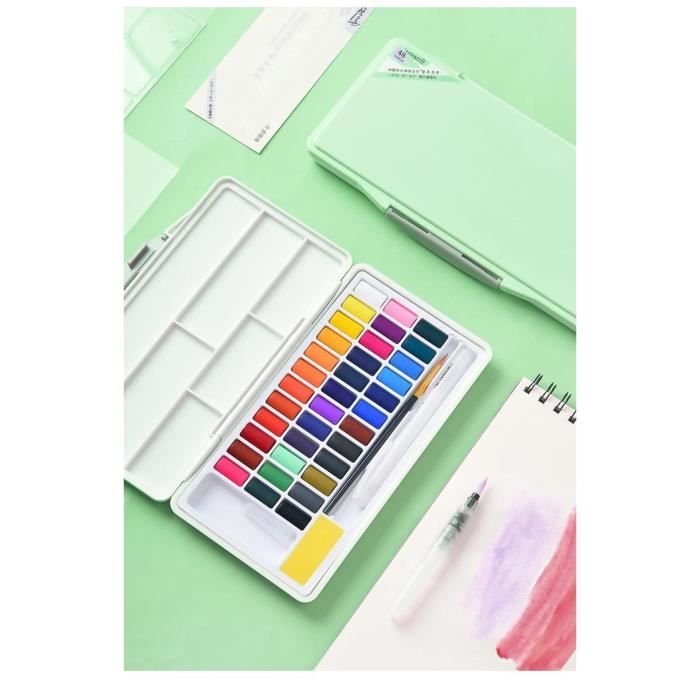Set De 36 Couleurs Peinture Aquarelle Boite Rangement Bleu Outils De Peintre Professionnel Achat Vente Peinture Aquarelle Set De 36 Couleurs Peinture Cdiscount