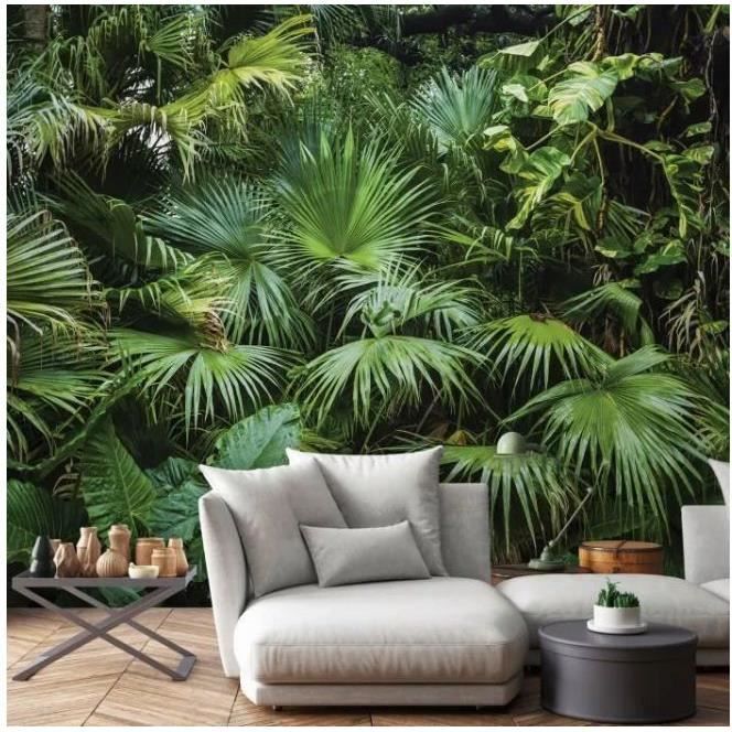 Papier Peint Panoramique Jungle Tropicale 3D 368x254 cm Chambre Salon ...