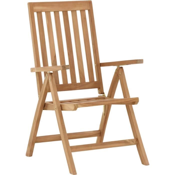 Chaise de Jardin en Teck Kenya 105cm Naturel - vue 2