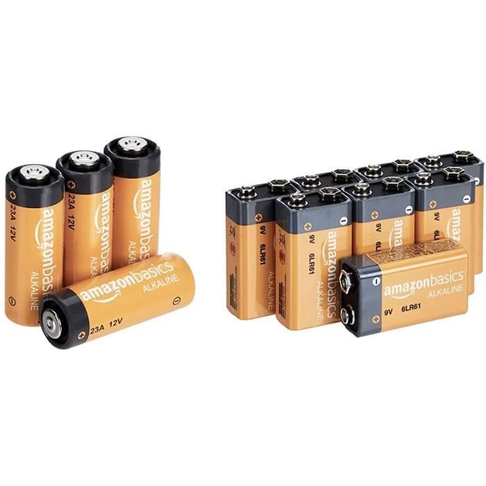AmazonBasics A23 Alkaline Batteries (4Pack) Piles alcalines 9V pour Le
