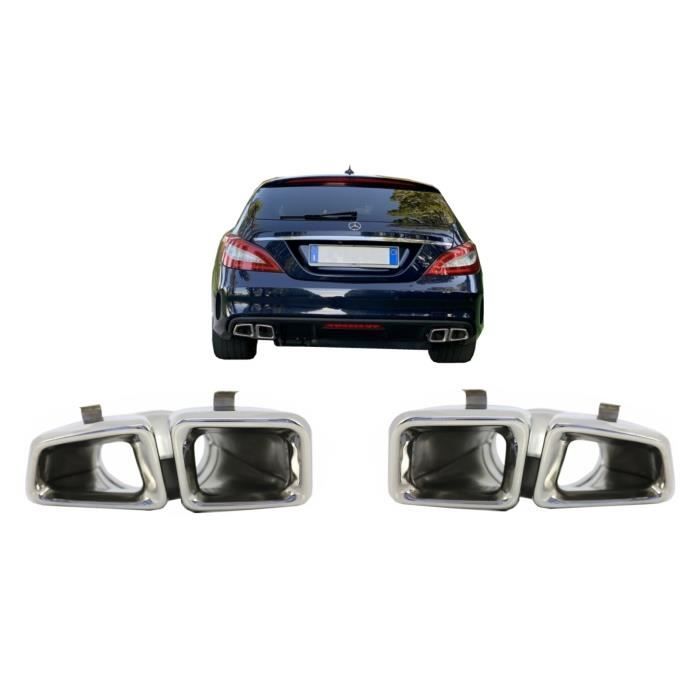 échappement 2 x échappement Couverture Pour MERCEDES A w176 en acier inoxydable transformation
