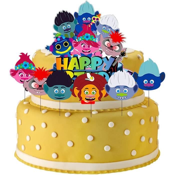 Cake Toppers Kit 7pcs Trolls Cake Topper Decorations Anniversaire Gateau Topper Diy Cake Topper Kit Poupee Pour Enfant Filles Garc Cdiscount Maison