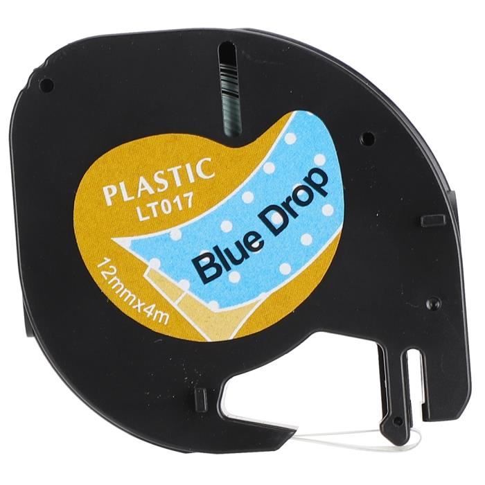 Tbest Bande d'étiquette Ruban d'Étiquette en Papier Thermique Autocollant d' Étiquetage Mignon Type de Goutte Bleue pour Dymo 12mm - Cdiscount  Informatique