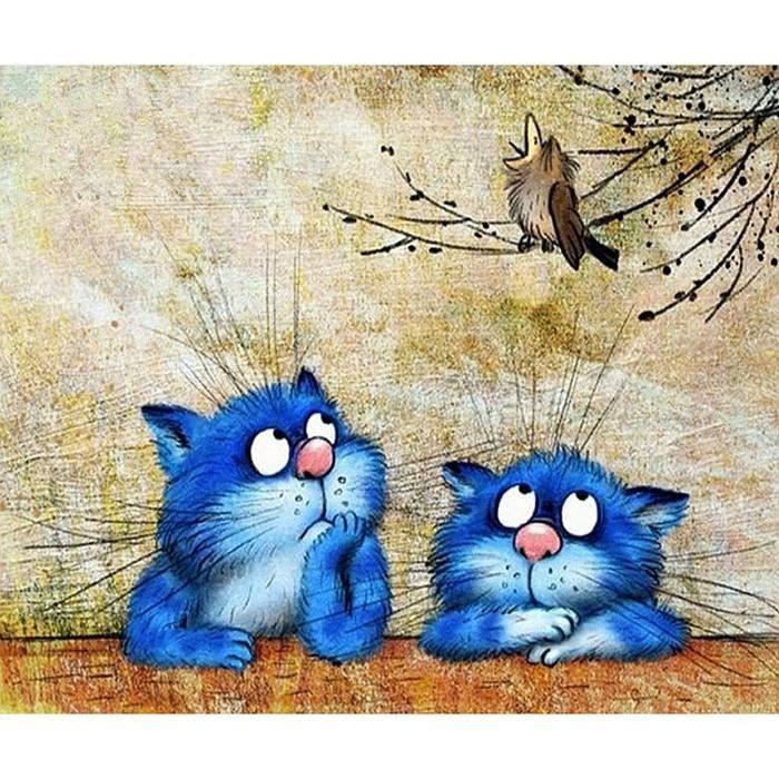 Kit De Peinture Diamant 5d Pour Chat Bleu De Dessin Anime Complet Mosaique 30x40cm 851 Cdiscount Beaux Arts Et Loisirs Creatifs